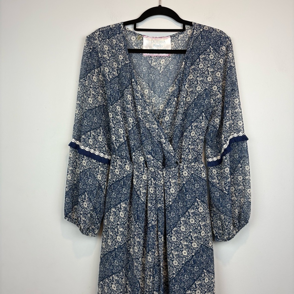 California Moonrise Boho Floral Maxi Dress | Free-Flowing Wildflower Aesthetic - Picture 2 of 15
